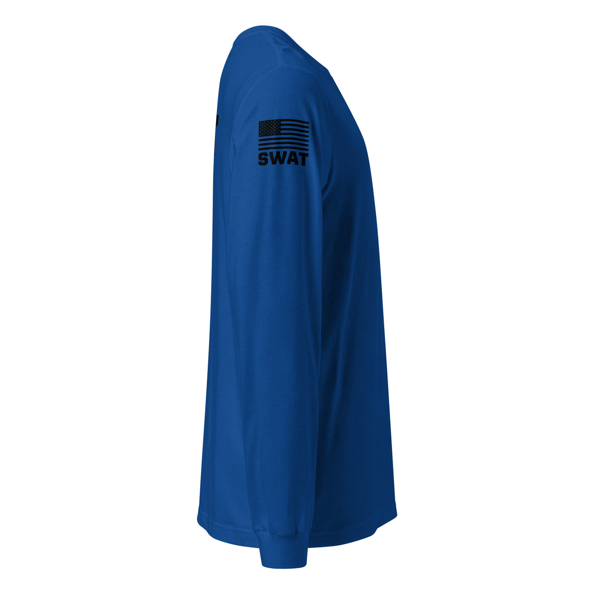 SWAT — Duty Wear Long Sleeve Shirt (Flag & Sleeve Identifier) — True Royal — Right-side view