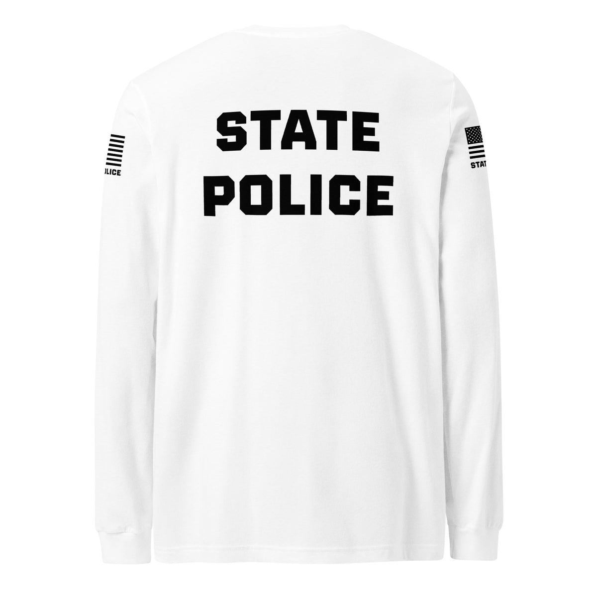 State Police — Duty Wear Long Sleeve Shirt (Flag & Sleeve Identifier) — White — Back view