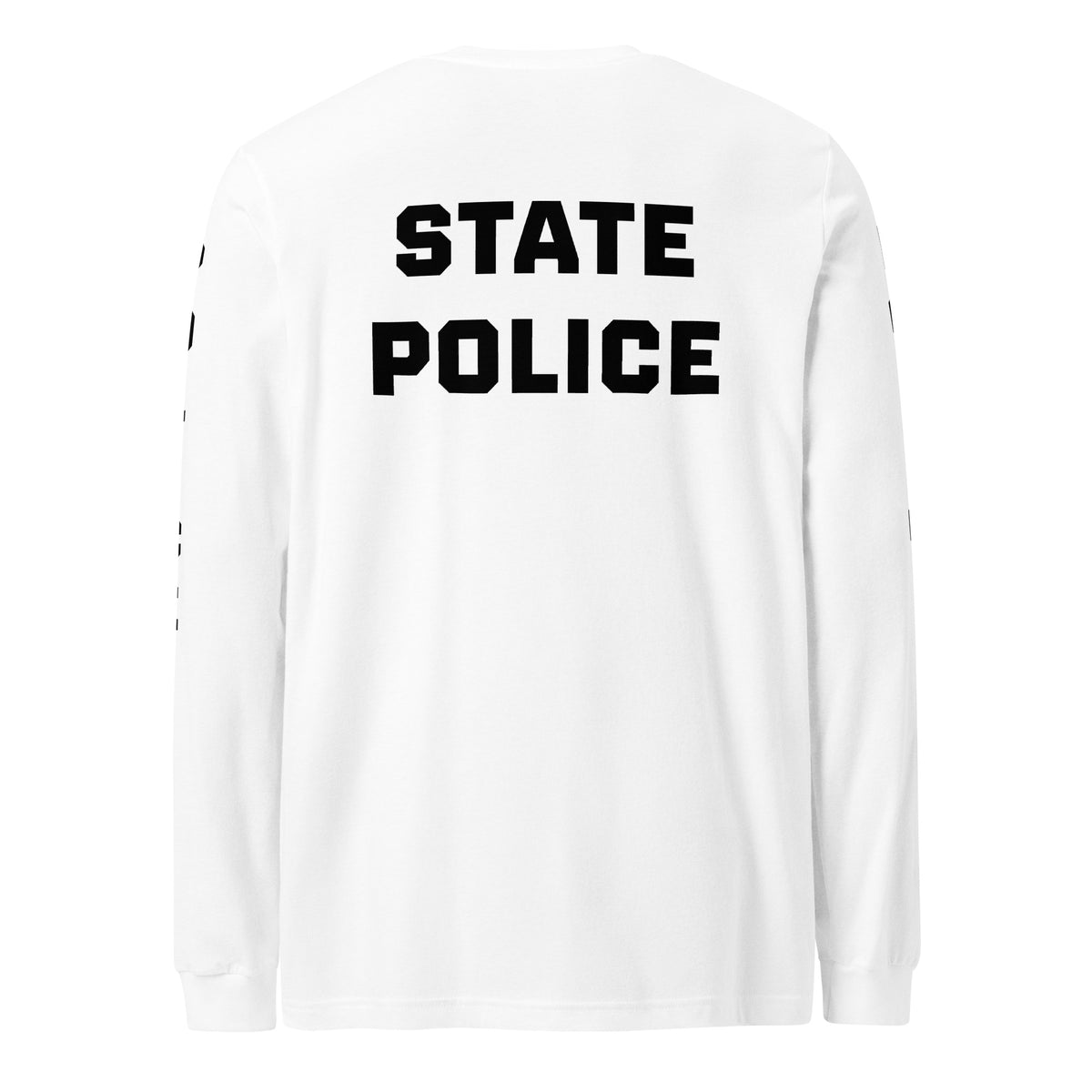 State Police — Duty Wear Long Sleeve Shirt (Full Sleeve Identifier) — White — Back view