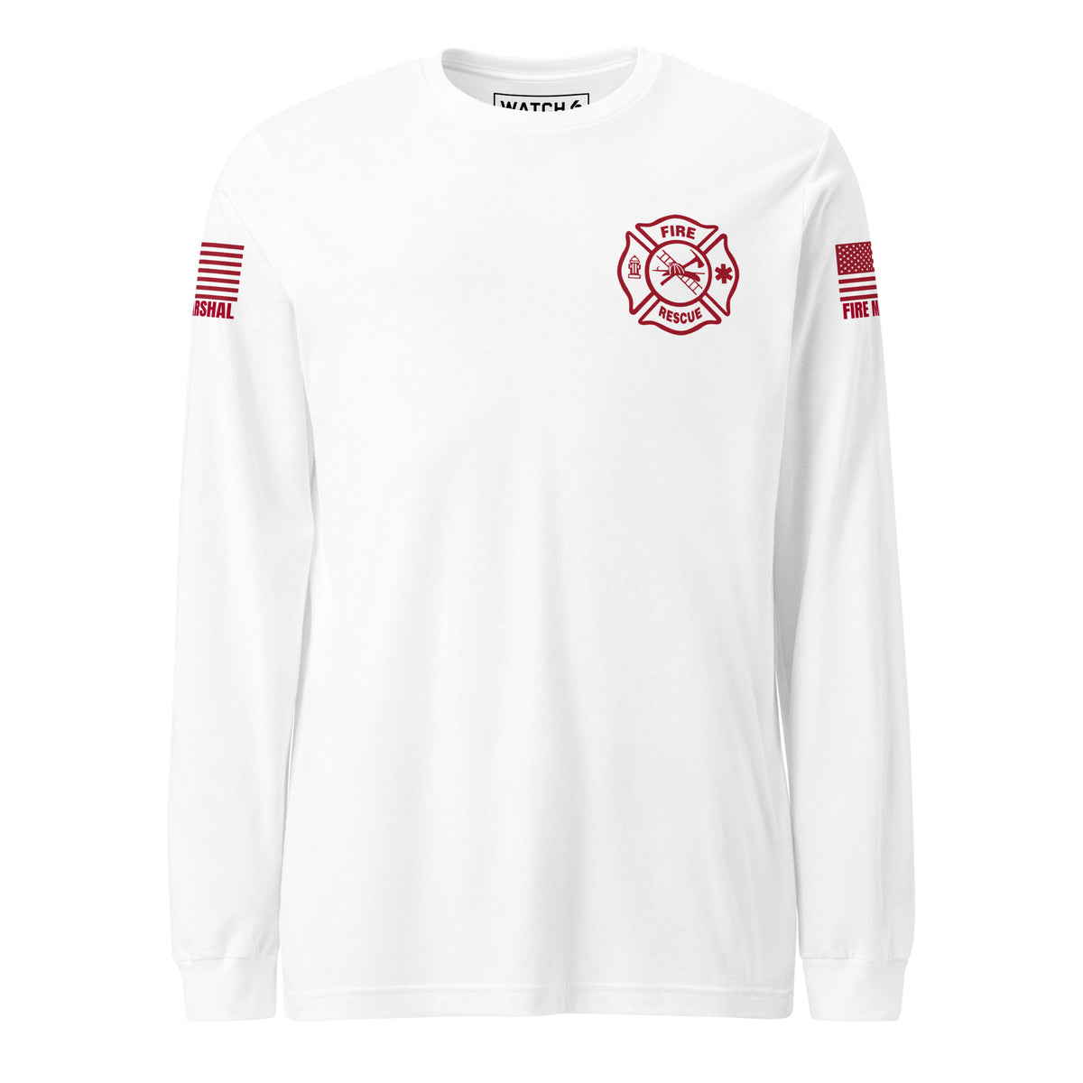 Fire Marshal — Duty Wear Long Sleeve Shirt — White, front view