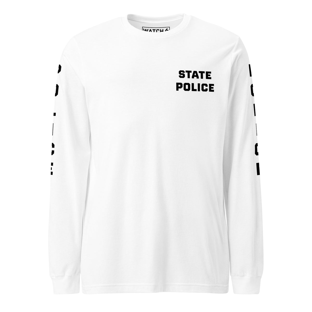 State Police — Duty Wear Long Sleeve Shirt (Full Sleeve Identifier) — White — Front view