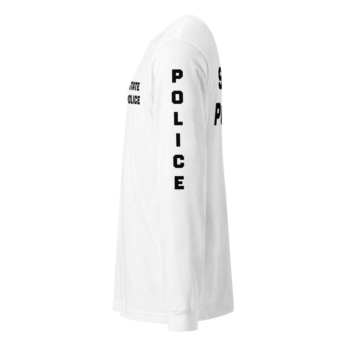 State Police — Duty Wear Long Sleeve Shirt (Full Sleeve Identifier) — White — Left-side view