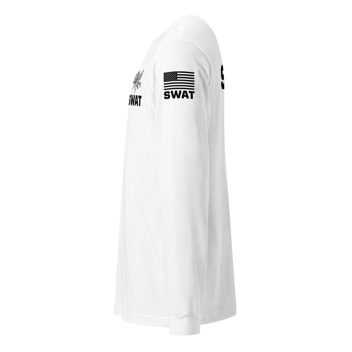 SWAT — Duty Wear Long Sleeve Shirt (Flag & Sleeve Identifier) — White — Left-side view