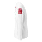 Fire Rescue long sleeve duty shirt with dual sleeve identifiers in White, right view