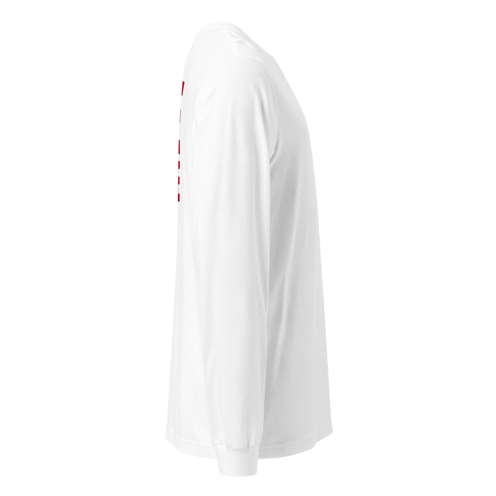 Fire Rescue long sleeve duty shirt with left sleeve identifier in White, right view