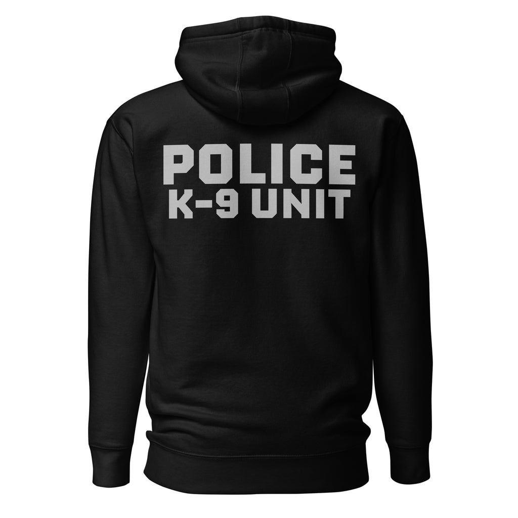 Police K-9 Unit - Premium Duty Wear / RAID Hoodie in Black - back view