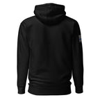 Thin Blue Line — Signature Honor Series Flag Hoodie — Black, back view