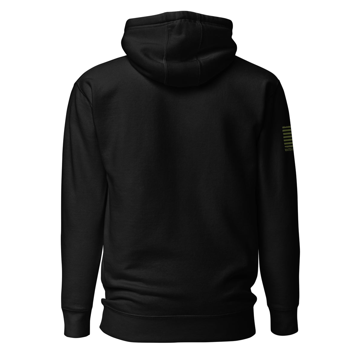 Watch Your Six — Standard Issue Hoodie — Black, back view