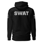 SWAT — Duty Wear Premium Hoodie (Flag & Sleeve Identifier) — Black — Back view