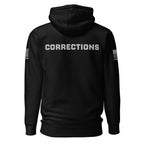 Corrections — Duty Wear Premium Hoodie (Flag & Sleeve Identifier) — Black — Back view