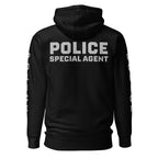 Special Agent — Duty Wear Premium Hoodie (Full Sleeve Identifier) — Black — Back view
