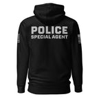Special Agent — Duty Wear Premium Hoodie (Flag & Sleeve Identifier) — Black — Back view