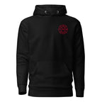 Fire Rescue on-duty premium hoodie in Black, front view