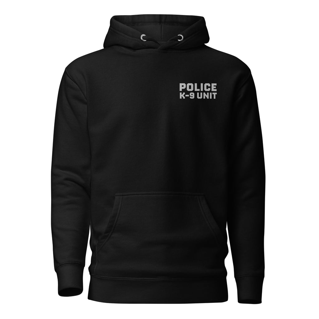 Police K-9 Unit - Premium Duty Wear / RAID Hoodie in Black - front view