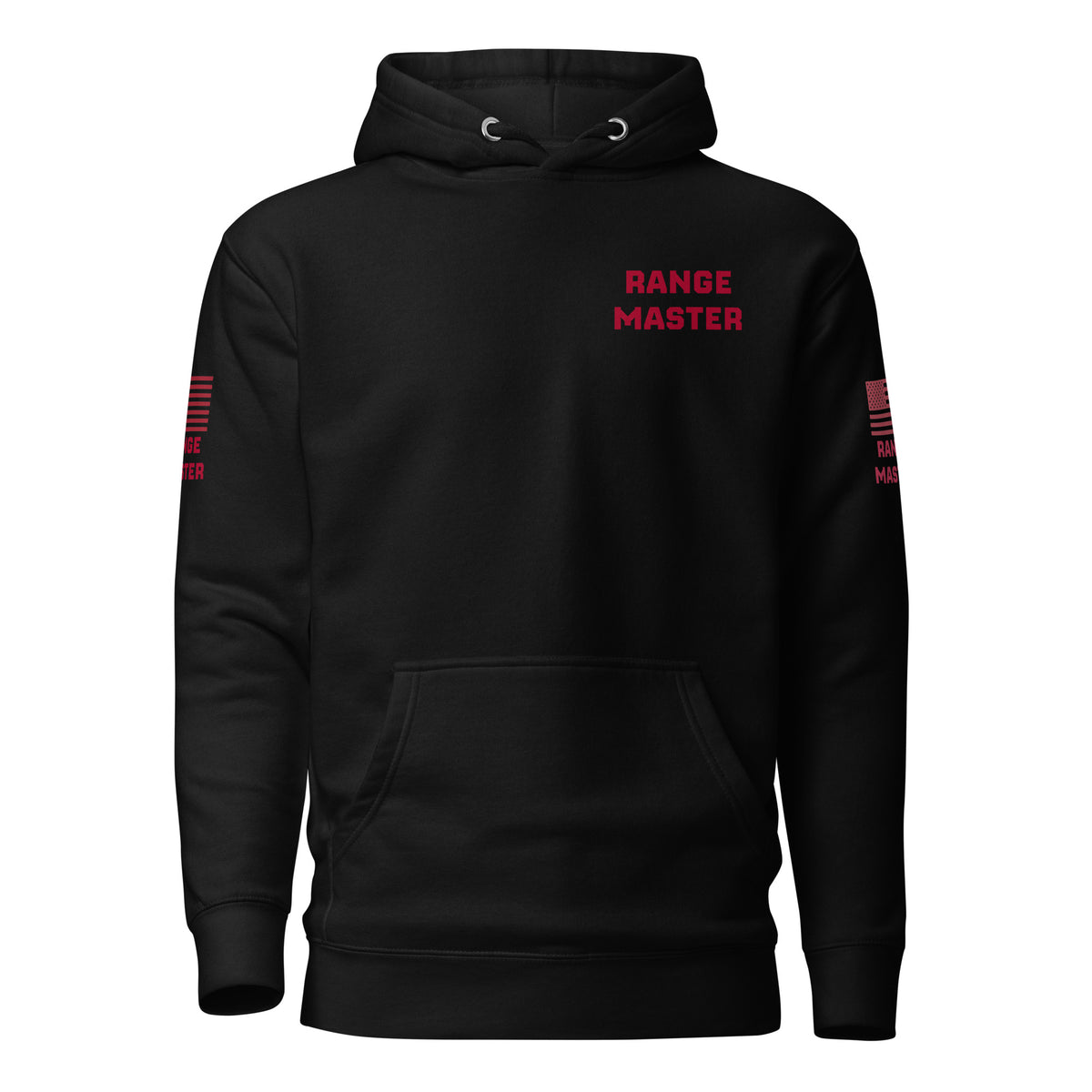 Range Master — Duty Wear & Range Hoodie — Black, front view