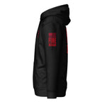 Fire Rescue on-duty hoodie with dual sleeve identifiers in Black, left view
