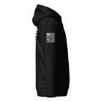 Police K-9 Unit - Premium Duty Wear / RAID Hoodie (Flag & Sleeve Identifiers) in Black - right-side view