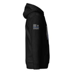 Thin Blue Line — Signature Honor Series Flag Hoodie — Black, right-side view