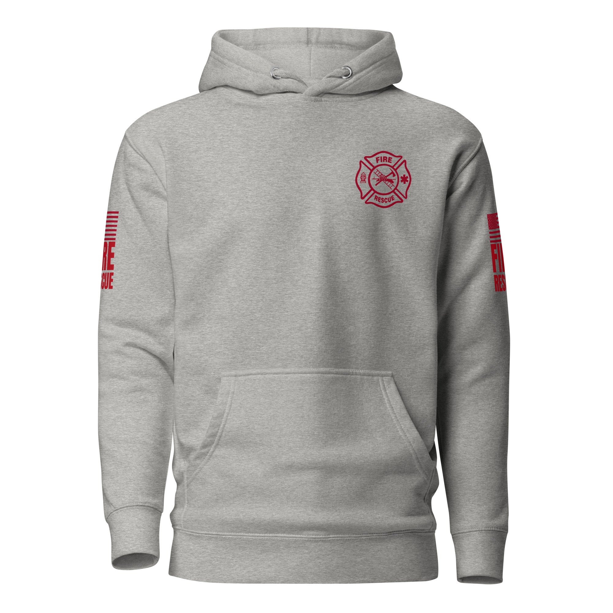 Fire Rescue — Duty Wear Premium Hoodie, in Carbon Grey, front view