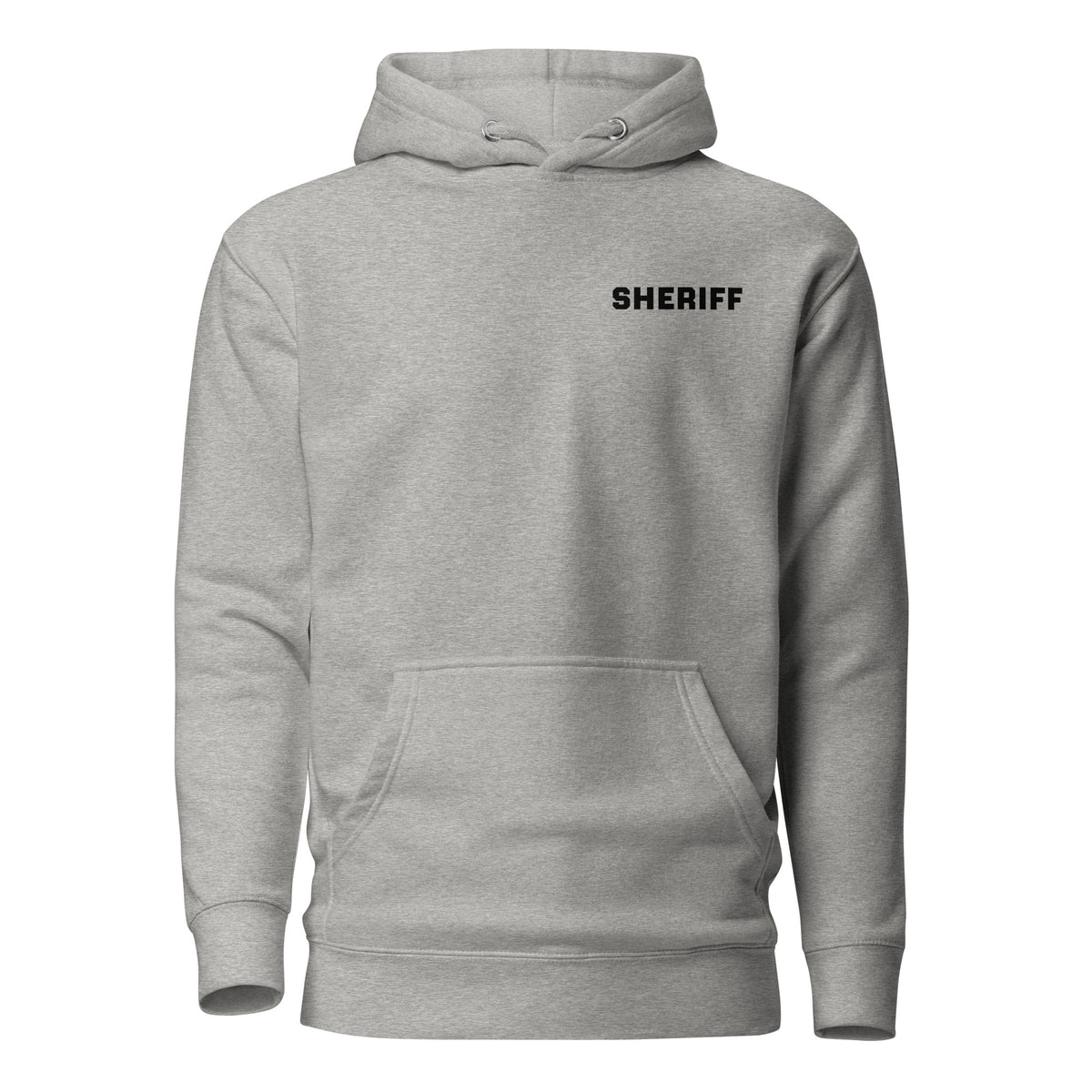 Sheriff — Duty Wear Premium Hoodie, in Carbon Grey, front view