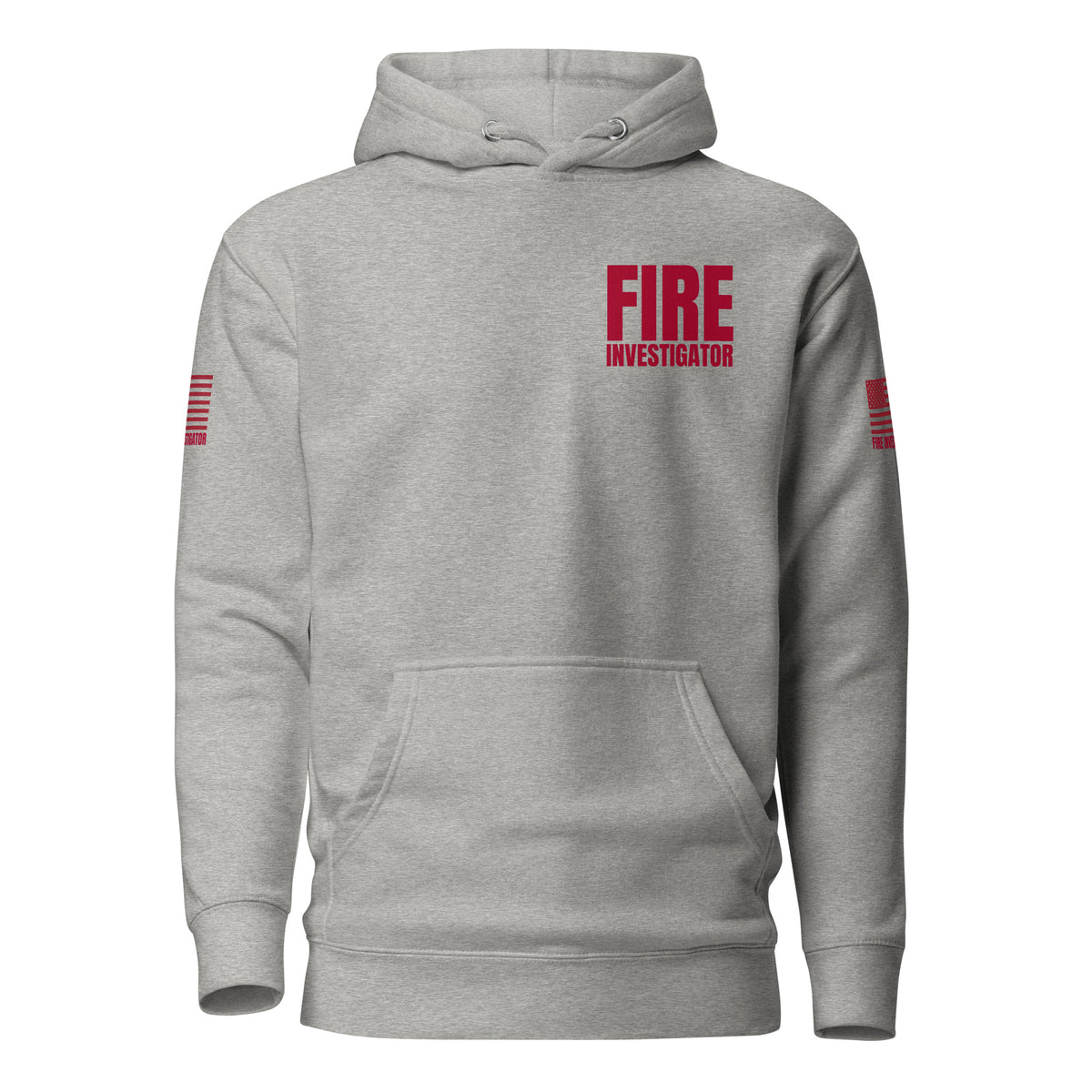 Fire Investigator — Duty Wear & Range Hoodie — Carbon Grey, front view
