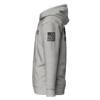 Police K-9 Unit - Premium Duty Wear / RAID Hoodie (Flag & Sleeve Identifiers) in Carbon Grey - left-side view