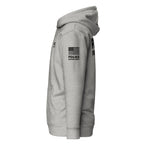 Special Agent — Duty Wear Premium Hoodie (Flag & Sleeve Identifier) — Carbon Grey — Left-side view