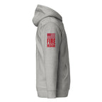 Fire Rescue on-duty hoodie with dual sleeve identifiers in Carbon Grey, right view