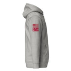 EMS — Duty Wear Premium Hoodie (Flag & Sleeve Identifier) — Carbon Grey — Right-side view