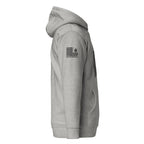 Watch Your Six Flag — Standard Issue Hoodie — Carbon Grey — Right-side view
