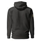 Watch Your Six Flag — Standard Issue Hoodie — Charcoal Heather, back view
