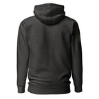 Watch Your Six — Standard Issue Hoodie — Charcoal Heather, back view