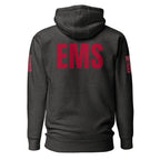 EMS — Duty Wear Premium Hoodie (Flag & Sleeve Identifier) — Charcoal Heather — Back view
