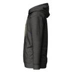 Watch Your Six Flag — Standard Issue Hoodie — Charcoal Heather, left-side view