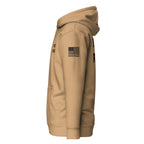 State Police — Duty Wear Premium Hoodie (Flag & Sleeve Identifier) — Khaki — Left-side view