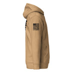 Police K-9 Unit - Premium Duty Wear / RAID Hoodie (Flag & Sleeve Identifiers) in Khaki - right-side view