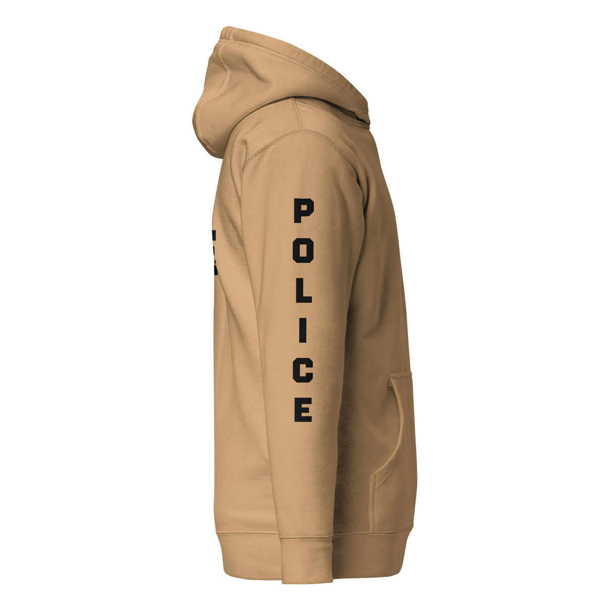 State Police — Duty Wear Premium Hoodie (Full Sleeve Identifier) — Khaki — Right-side view