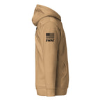 SWAT — Duty Wear Premium Hoodie (Flag & Sleeve Identifier) — Khaki — Right-side view