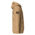 State Police — Duty Wear Premium Hoodie (Flag & Sleeve Identifier) — Khaki — Right-side view