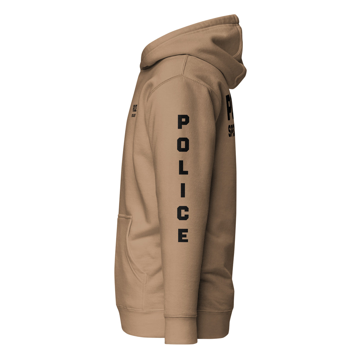 Special Agent — Duty Wear Premium Hoodie (Full Sleeve Identifier) — Latte — Left-side view