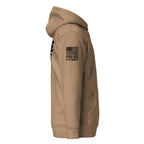 Police K-9 Unit - Premium Duty Wear / RAID Hoodie (Flag & Sleeve Identifiers) in Latte - right-side view