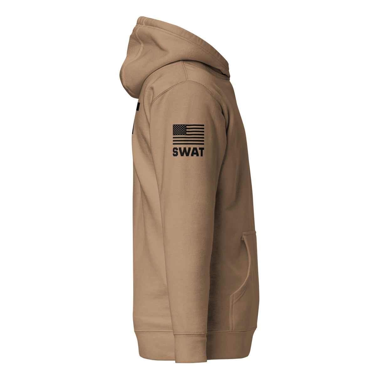 SWAT — Duty Wear Premium Hoodie (Flag & Sleeve Identifier) — Latte — Right-side view