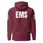 EMS — Duty Wear Premium Hoodie (Flag & Sleeve Identifier) — Maroon — Back view