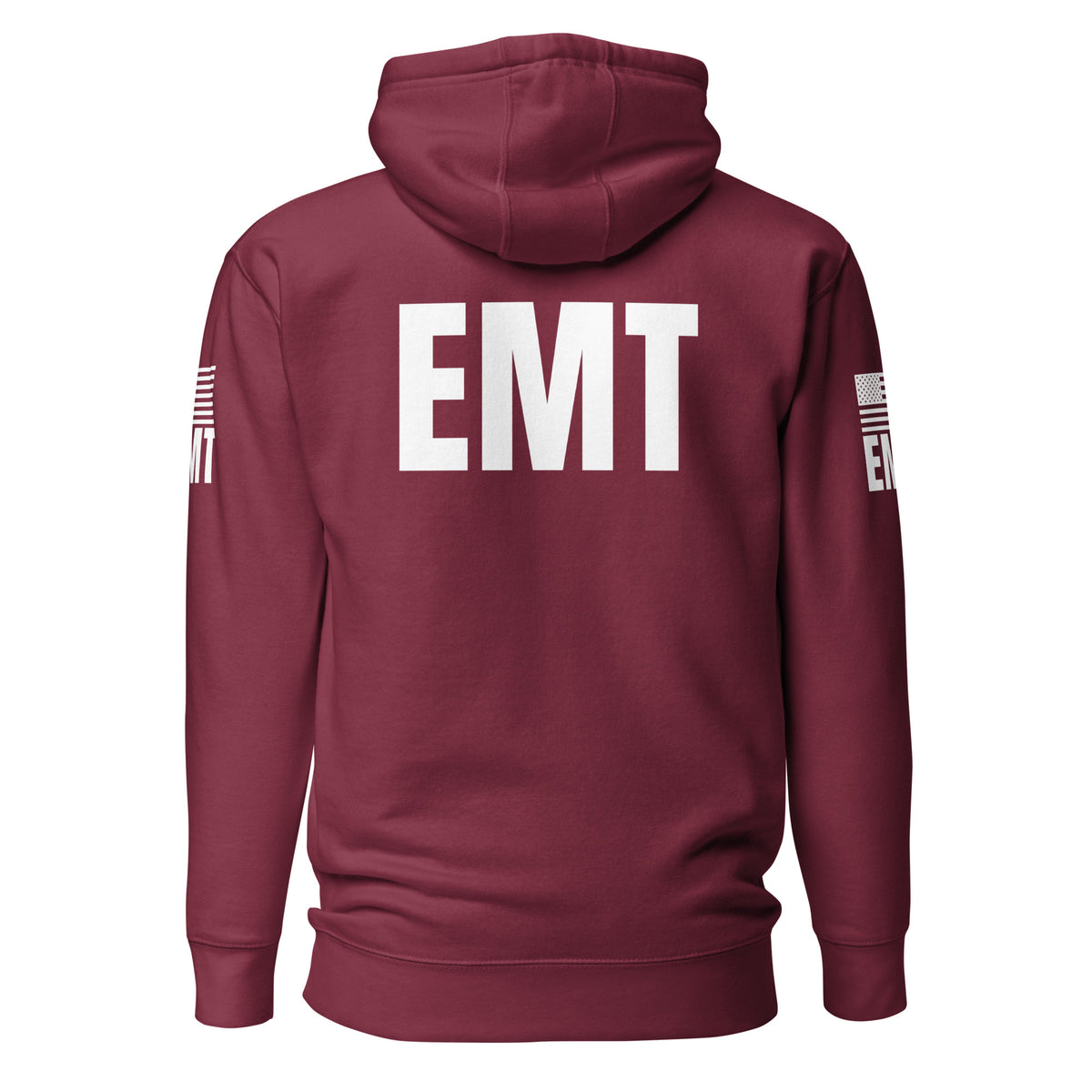 EMT — Duty Wear Premium Hoodie in Maroon, back view