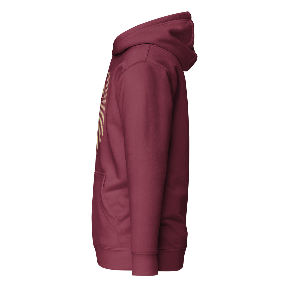 Watch Your Six Flag — Standard Issue Hoodie — Maroon, left-side view