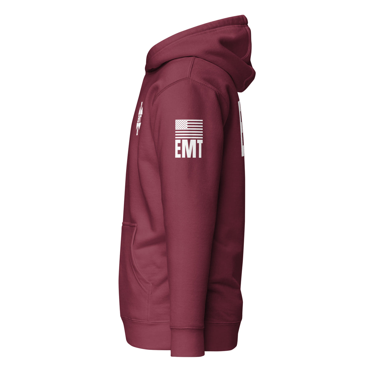 EMT — Duty Wear Premium Hoodie in Maroon, left side view