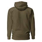 Watch Your Six Flag — Standard Issue Hoodie — Military Green, back view