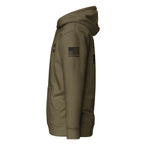 State Police — Duty Wear Premium Hoodie (Flag & Sleeve Identifier) — Military Green — Left-side view