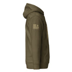 Watch Your Six Flag — Standard Issue Hoodie — Military Green, right-side view