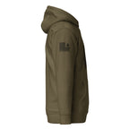 Watch Your Six Flag — Standard Issue Hoodie — Military Green — Right-side view